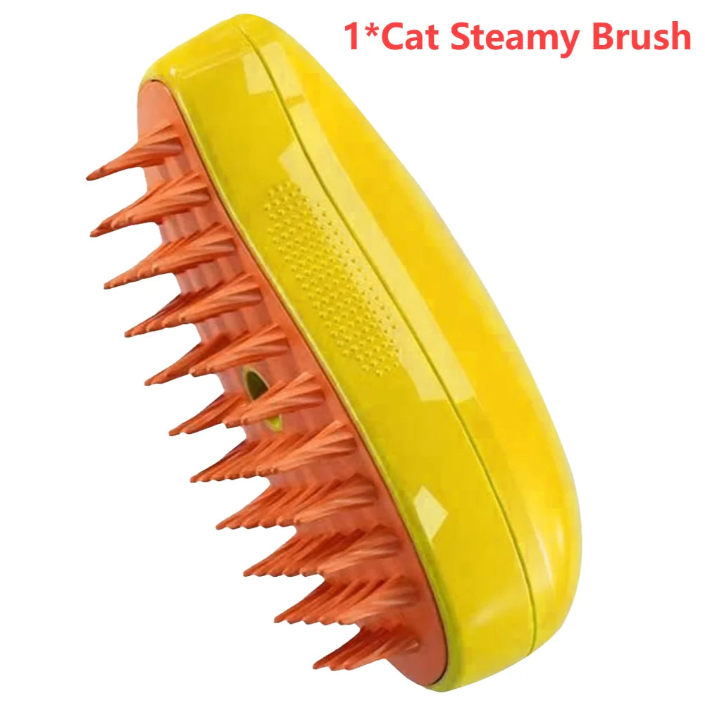 3 In 1 Cat Steamy Brush Dog Grooming Comb Self Cleaning Steam Cat Brush for Massage Dog Cat Hair Remover Comb Pet Grooming Brush