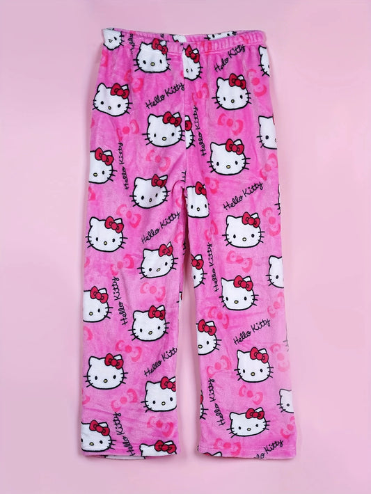 Sanrio flannel pajamas Hello Kitty Kuromi Halloween and Christmas family pajamas cosplay costumes