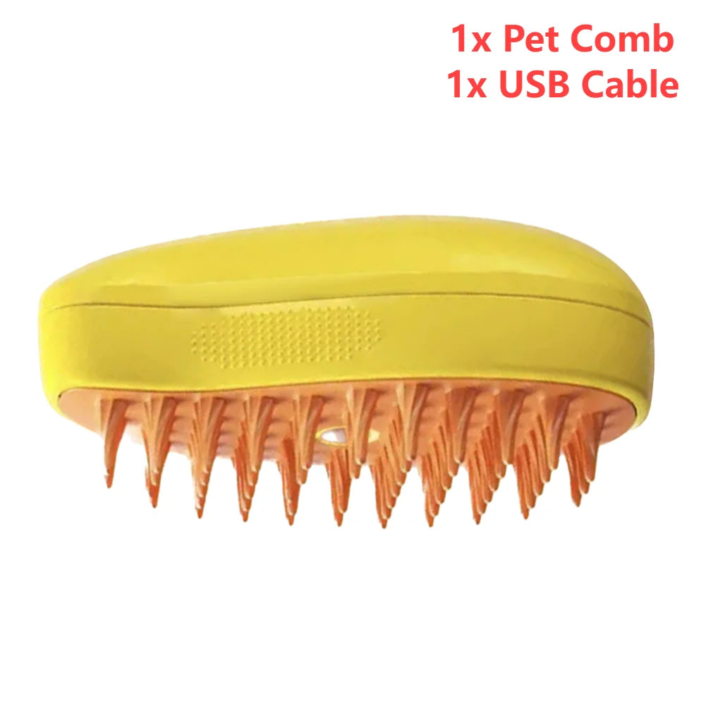 3 In 1 Cat Steamy Brush Dog Grooming Comb Self Cleaning Steam Cat Brush for Massage Dog Cat Hair Remover Comb Pet Grooming Brush